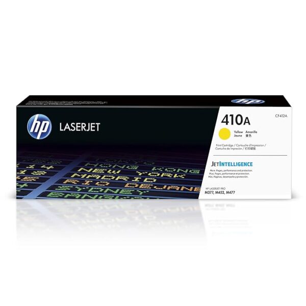 HP 410A Yellow Original LaserJet Toner Cartridge, CF412A