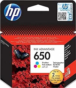HP 650 Ink Cartridge, Tri-Color, CZ102AK