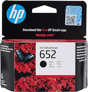 HP 652 Black Original Ink Cartridge [F6V25AE] | Works with HP DeskJet 3787, 3789, 3835, 4535 Printers