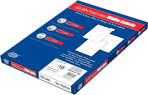 Label Multipurpose Laser Labels, Colour White No.10