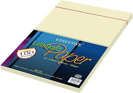 Executive Bond Paper 100 gsm, Corona Cream Color, A4 Size 100 Sheets