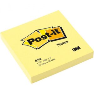 Sticky Note Pad & Post it 3x3  12 PCS  ( 3M Brand ) No. 654