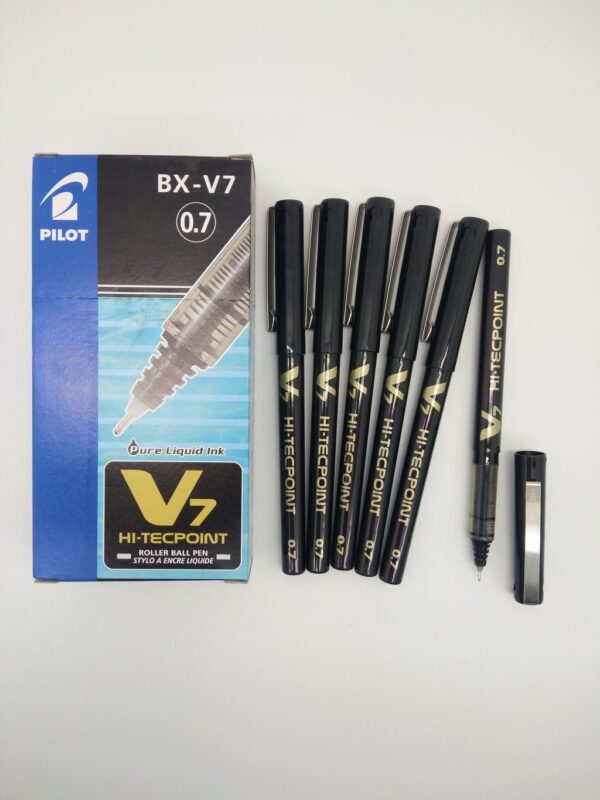 Pen Pilot V7 Black Liquid Ink Rollerball 0.7 mm Tip 12 Pcs