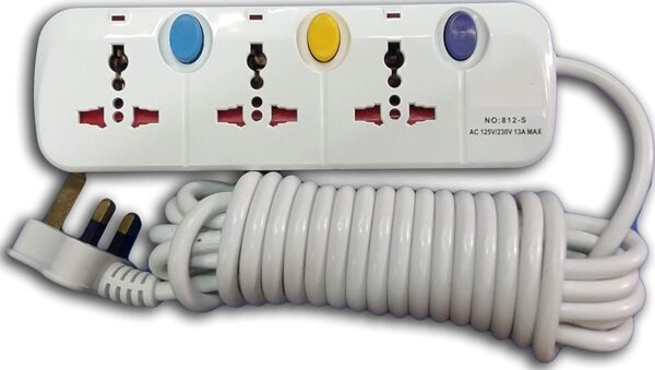 Power Extension Terminator 4 way Universal Power Extension Socket, 3M