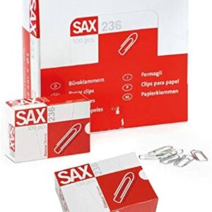 SAX PAPER CLIPS 236, 50MM, 100/BOX
