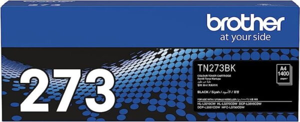 Brother TN-273BK  Black Toner Cartridge- Yield ~1400 Page