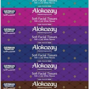Tissues Soft Facial  , 100x2 Ply White Tissues Alokozay