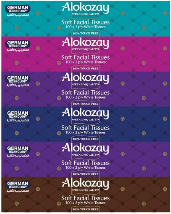 Tissues Soft Facial  , 100x2 Ply White Tissues Alokozay