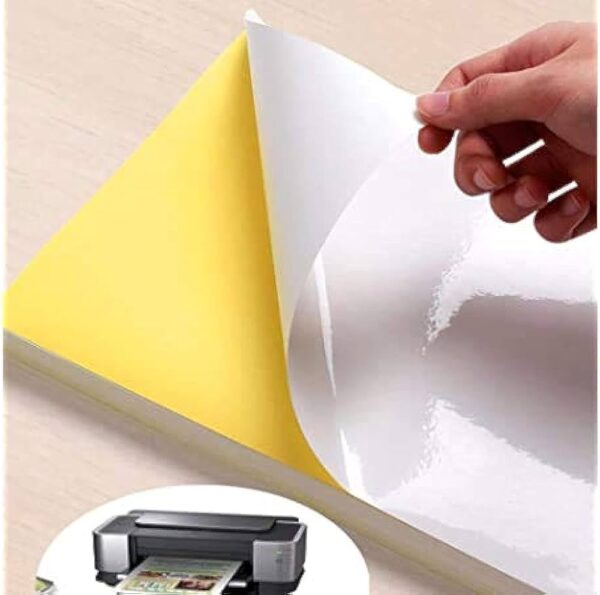 Glossy Sticker A4  1 Pkt in  20 Pcs