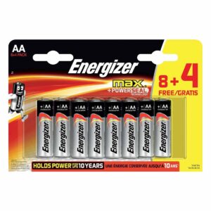 Battery Energizer AA Batteries 8+4 =12