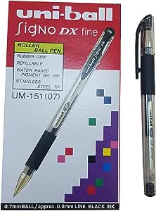 Pen Uni-Ball 151 Signo DX Tip 0.7mm Gel Rollerball 1pc Black