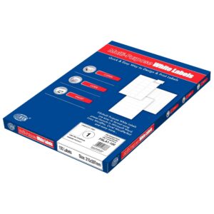 Sticker A4  White  Multipurpose Laser Labels 1 Pkt in 100 Pcs