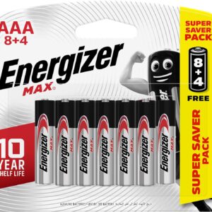 Battery Energizer AAA Batteries 8+4 =12