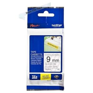 Brother TZ-121 P-touch® Label Tape, 9mm,  Black on Clear
