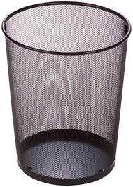 Dust Bin Metal Black