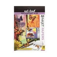 Glossy Sticker A4  1 Pkt in  100 Pcs