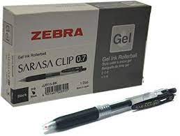 Pen - Zebra Sarasa Clip Gel Ink  0.7mm Black 10 Pcs