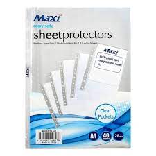 Safe Pocket ,Sheet Protector Maxi Clear  A4 11 Holes 60mm