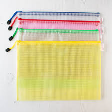 Zipper Deli  PVC mesh A4 Bag