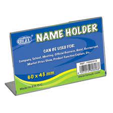 Acrylic Display Table Top  Name Holder 82 x 57mm