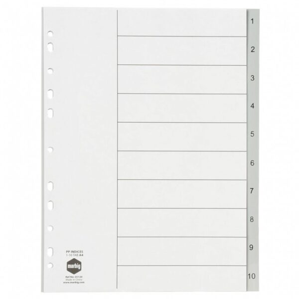 Divider 1-10 Gray