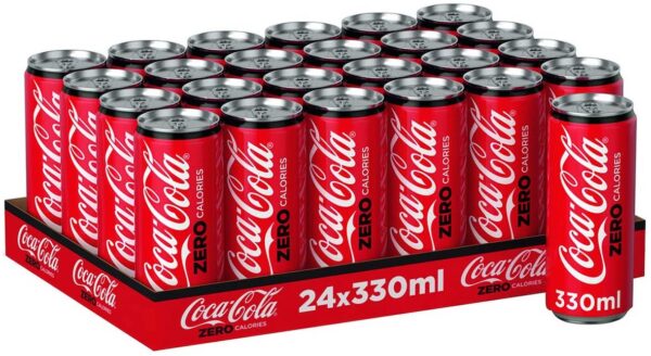 Coca-Cola Regular Carbonated Soft Drink In Can, 330 Ml (Pack Of 24 )