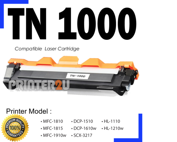 Compatible with Brother TN  1000 Black 