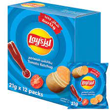 Lay's Potato Chips Tomato Ketchup  21g x 12 pkt