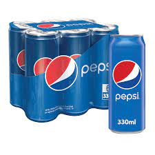 Pepsi Pepsi, Carbonated Soft Drink, Cans, 330ml Pack Of 6