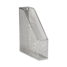 Metal Mesh Magazine Holder Silver