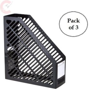 MAGAZINE RACK PLASTIC BLACK