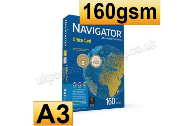 Navigator A3 Paper  160GSM  250 Sheets 1 Pkt