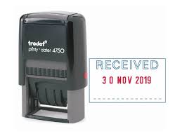 Stamp self ink Received with Date
