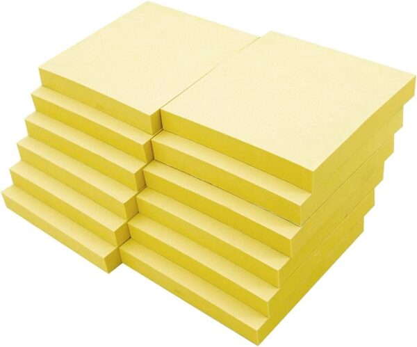 STICKY NOTE 3X3 POST IT  YELLOW 12 PADS