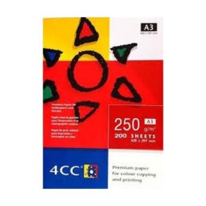 A3 Paper 4CC 250GSM  200 Sheets 1 Pkt