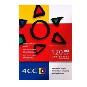 A4 Paper 4CC 120GSM White Paper 500 sheet  1 Pkt 