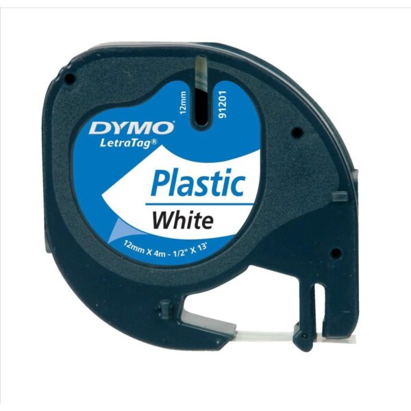 Dymo LetraTag Tape Plastic  12mm x 4m