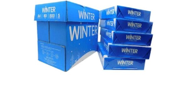 A4 WINTER PHOTO COPY PAPER  80GSM WHITE,( 5 X 500SHEETS / BOX)