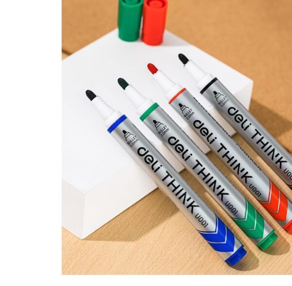 Whiteboard Markers 4-Pieces, Assorted Deli Think